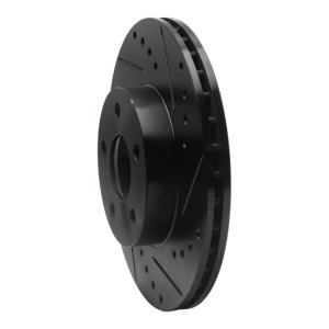 Buick Skylark Brake Rotor (1) - Front Right - R1 Concepts - Drilled & Slotted - Black - `90-`05